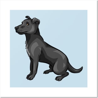 Cute Patterdale Terrier Dog Posters and Art